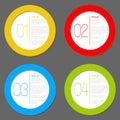 One two three four - vector progress icons Royalty Free Stock Photo