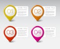 One two three four - vector progress icons Royalty Free Stock Photo