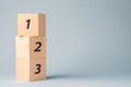 One, two, three, number wood blocks, step-by-step process