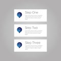 One two three step progress bar Royalty Free Stock Photo