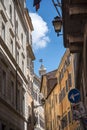 One of the typical narrow backstreets of Rome Italy Royalty Free Stock Photo