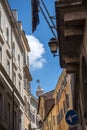 One of the typical narrow backstreets of Rome Italy Royalty Free Stock Photo