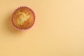 One vanilla muffin Royalty Free Stock Photo