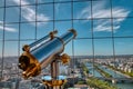 One of the viewfinders installed at the top of the Eiffel Tower, in Paris, France