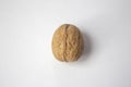 One walnut on a white background Royalty Free Stock Photo