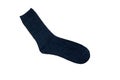 One warm sock on white background. Royalty Free Stock Photo