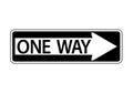One way arrow sign guide information banner Royalty Free Stock Photo