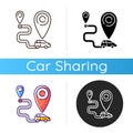 One way carsharing icon