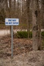 One way do not enter sign - vertical Royalty Free Stock Photo