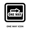 One way icon vector isolated on white background, logo concept o Royalty Free Stock Photo