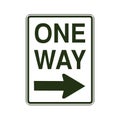 One way right road sign in USA Royalty Free Stock Photo