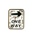 One Way Right Sign Royalty Free Stock Photo