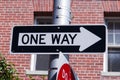 One way road sign Royalty Free Stock Photo