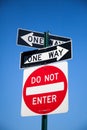 One way road sign Royalty Free Stock Photo