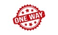 One Way Rubber Stamp. One Way Grunge Stamp Seal Vector Illustration Royalty Free Stock Photo