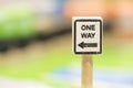 One way sigh - Toy Set Street Signs - Play set Educational toys Royalty Free Stock Photo