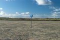 One way sign on the beach in Ireland Royalty Free Stock Photo