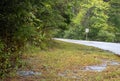 One way sign in the country Royalty Free Stock Photo