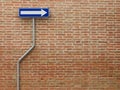 One way sign over a bricks wall Royalty Free Stock Photo