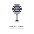 one way street icon on white background. Simple element illustration from Signs concept Royalty Free Stock Photo