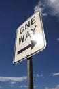 One way street sign Royalty Free Stock Photo