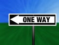 ONE WAY Street Sign Royalty Free Stock Photo