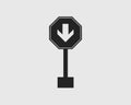 One way street sign icon . Royalty Free Stock Photo