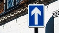 One way street sign in the UK Royalty Free Stock Photo