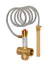 One-way thermostatic overheating valve valve used to protect boilers from boiling of the heat carrier