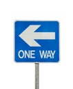 One way traffic sign isolated Royalty Free Stock Photo