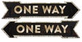 One Way Traffic Sign Vintage