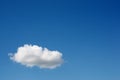 One white cloud in the blue sky Royalty Free Stock Photo