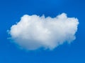 One white cloud on blue sky Royalty Free Stock Photo