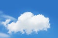 One white cloud in blue sky. Royalty Free Stock Photo