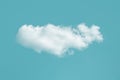 One white cloud in blue sky, dream like idyllic cloudscape, copy space Royalty Free Stock Photo