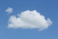 One white cloud in a blue sky Royalty Free Stock Photo