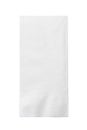 One White Paper Napkin Isolated on White Royalty Free Stock Photo