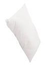 One white pillow after use isolated on white background with clipping path Royalty Free Stock Photo