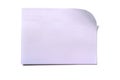 One white sticky post it note isolated Royalty Free Stock Photo