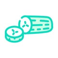 one whole cucumber color icon vector illustration