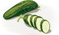 And one whole cucumber, cut into slices.