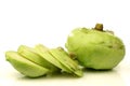 One whole and one cut kohlrabi Royalty Free Stock Photo