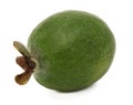 One whole ripe feijoa (isolated)