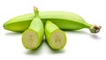 Plantain green banana isolated Royalty Free Stock Photo