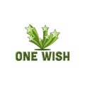 one wish, star sparkle logo Ideas. Inspiration logo design. Template Vector Illustration. Isolated On White Background