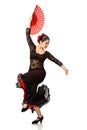 One woman gypsy flamenco dancer