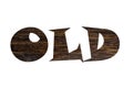 One-word old text on a white background Royalty Free Stock Photo