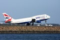 One World British Airways Boeing 747 taking off.