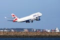 One World British Airways Boeing 747 taking off.