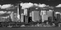 One World Trade Center, 'Freedom Tower', New York New York - waterfront view in black and white Royalty Free Stock Photo